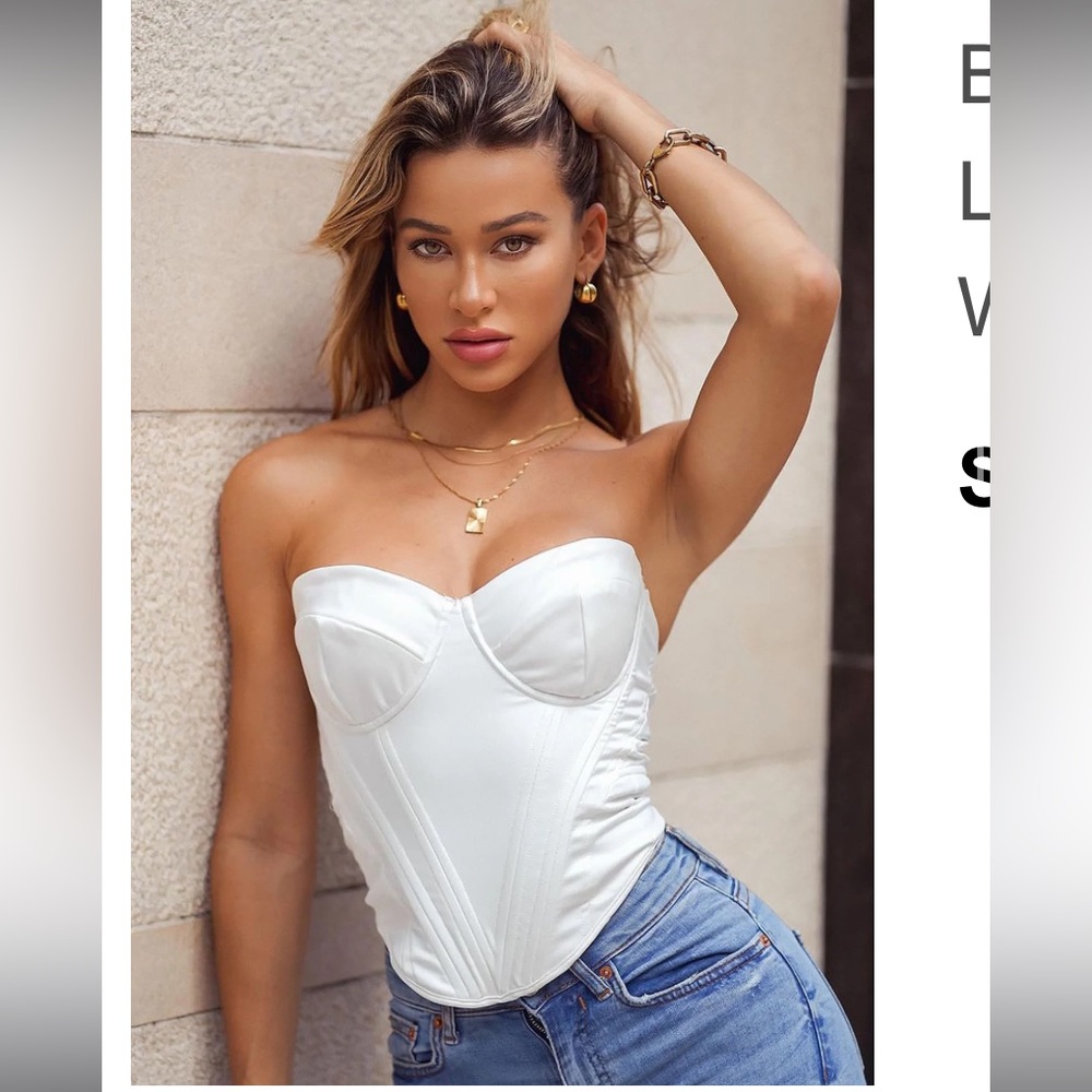 BRAND NEW White Corset Top